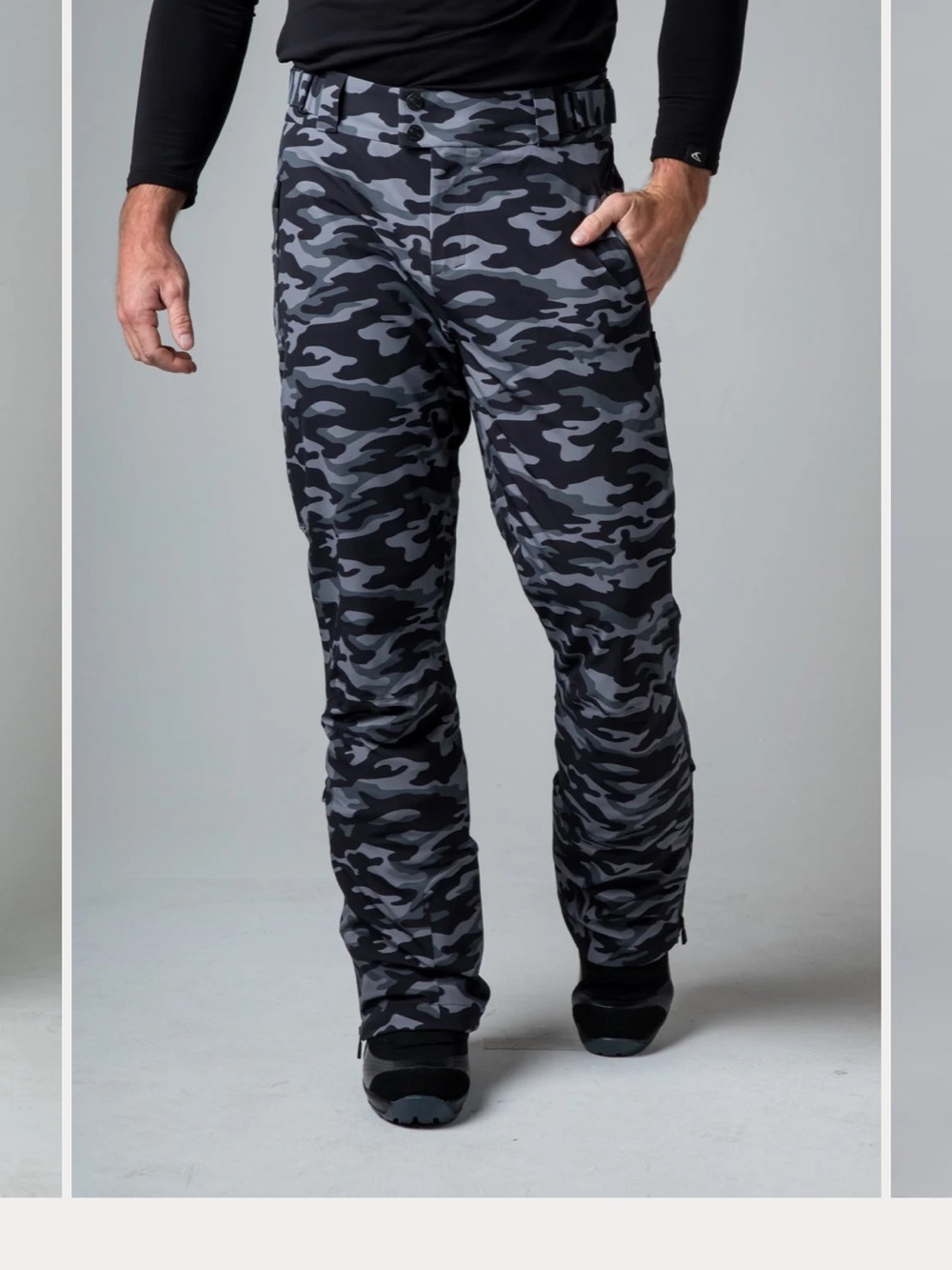 Capranea Sardona Men's Grey Camo waterproof ski pants